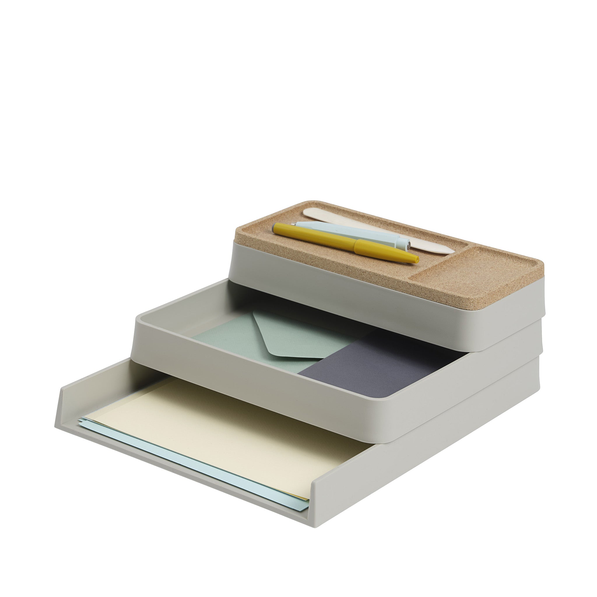 Arrange Desktop Configuration No.1 Grey/Cork by Big Game for Muuto