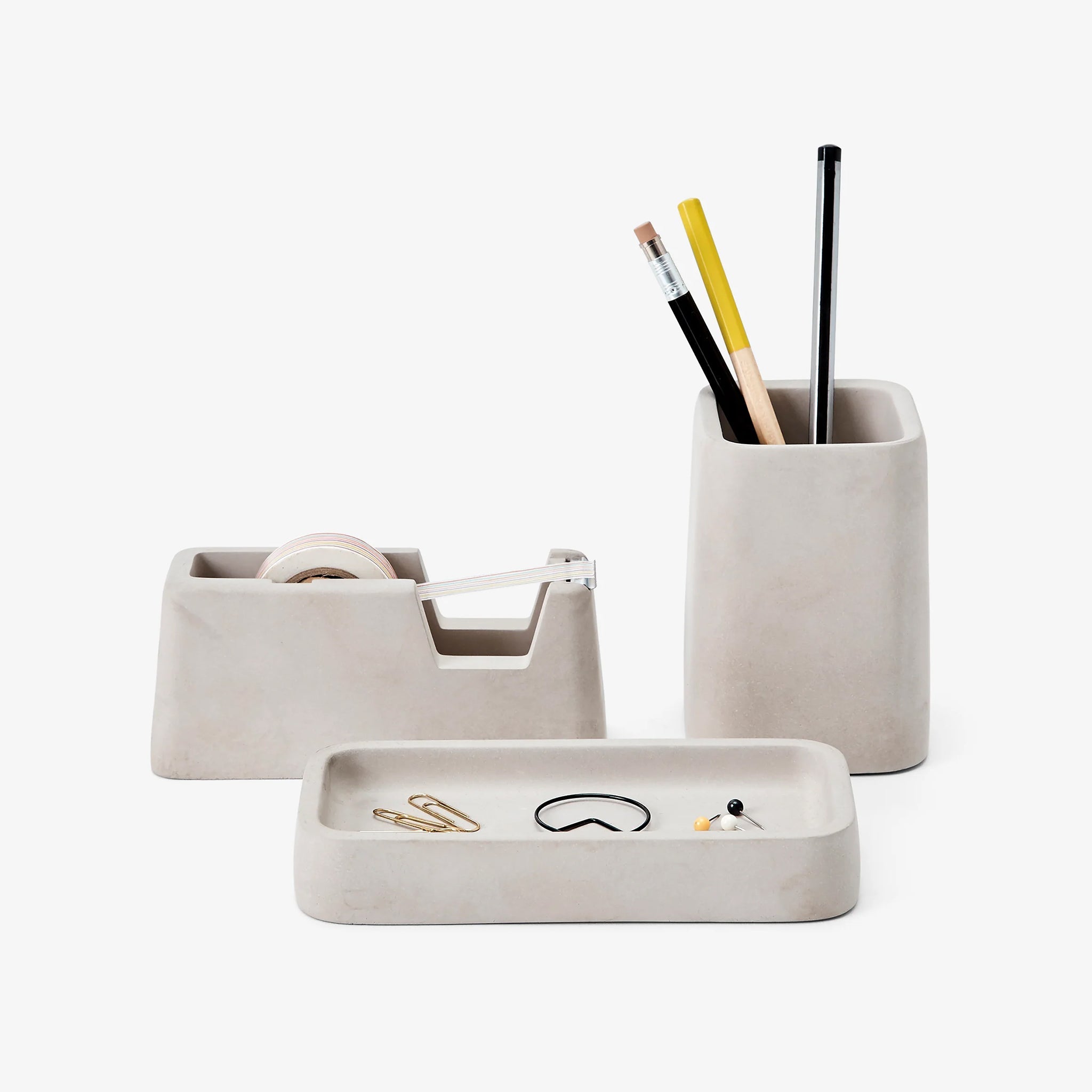 Concrete Desk Set by Magnus Pettersen